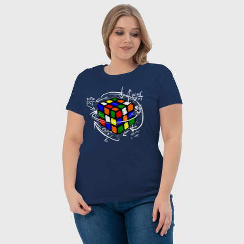 Женская футболка хлопок с принтом Кубик Рубика, фото #4