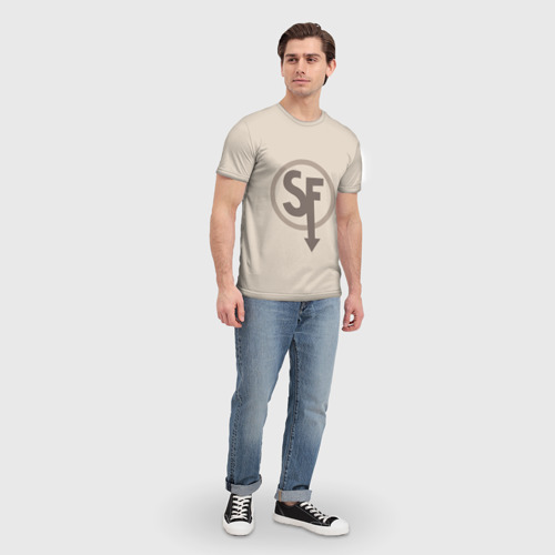 Мужская футболка 3D с принтом ЛАРРИ SANITY`S FALL, вид сбоку #3