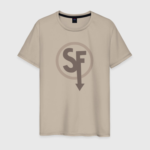 Мужская футболка хлопок с принтом ЛАРРИ SANITY` FALL, вид спереди #2
