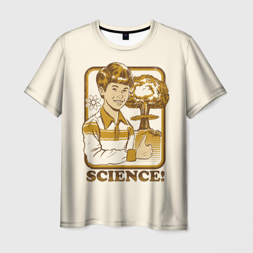 Мужская футболка 3D с принтом Science, вид спереди #2