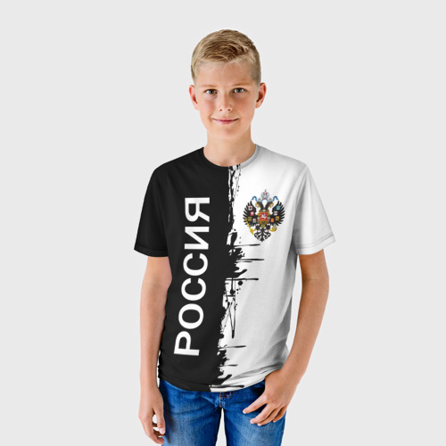 Детская 3D футболка с принтом Российская Империя, фото на моделе #1