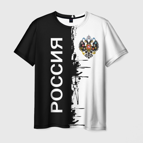 Мужская футболка 3D с принтом Российская Империя, вид спереди #2