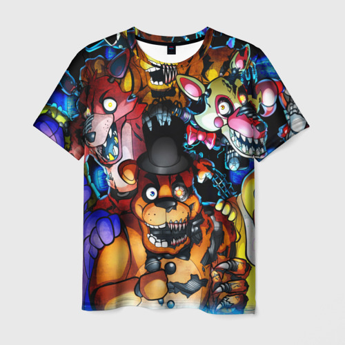 Мужская футболка 3D с принтом Five Nights at Freddy's, вид спереди #2