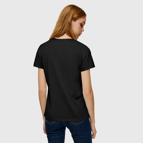 Женская 3D футболка с принтом Go to hell, вид сзади #2