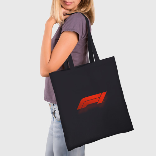 Шоппер 3D с принтом Formula 1 Logo, фото на моделе #1