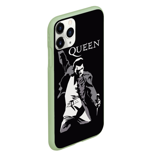 Чехол для iPhone 11 Pro матовый с принтом Queen, вид сбоку #3
