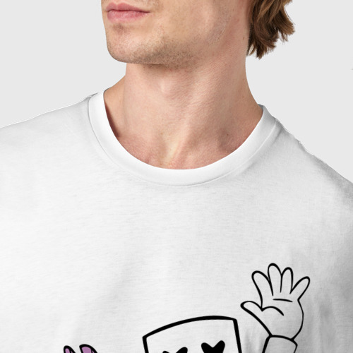 Мужская футболка хлопок с принтом Лама, фото #4