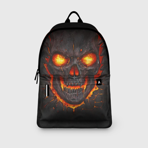Рюкзак 3D с принтом Skull Lava, вид сбоку #3