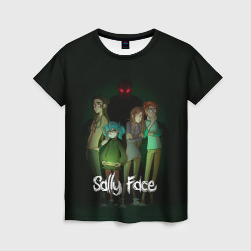 Женская футболка 3D с принтом Sally Face, вид спереди #2