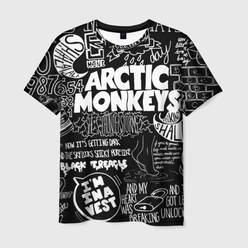 Мужская футболка 3D с принтом Arctic Monkeys, вид спереди #2