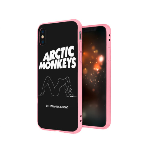Чехол для iPhone X матовый с принтом Arctic Monkeys, вид сбоку #3