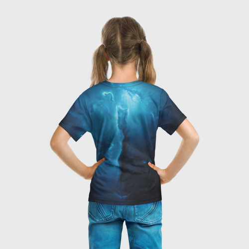 Детская футболка 3D с принтом Апекс, вид сзади #2