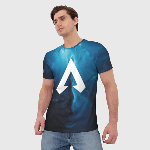 Мужская футболка 3D с принтом Апекс, фото на моделе #1