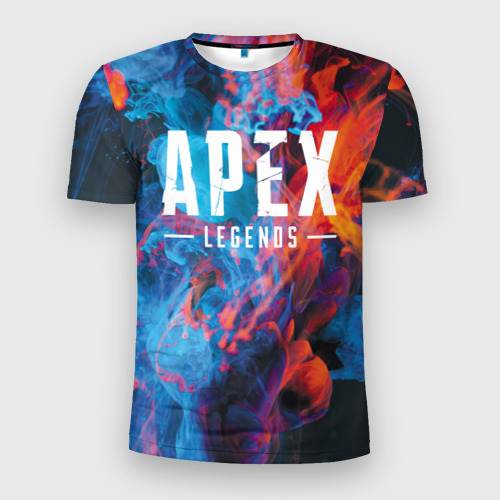 Мужская футболка 3D Slim с принтом Apex Legends, вид спереди #2