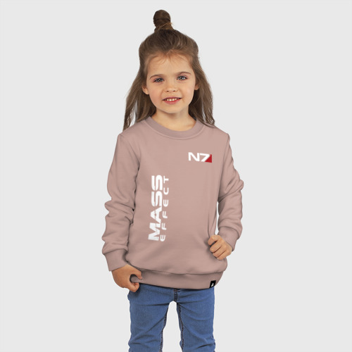 Детский свитшот хлопок с принтом MASS EFFECT N7 | МАСС ЭФФЕКТ Н7, фото на моделе #1