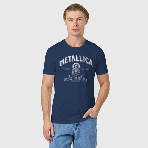 Мужская футболка хлопок с принтом Metallica, фото на моделе #1