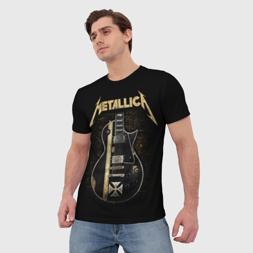 Мужская футболка 3D с принтом Metallica, фото на моделе #1