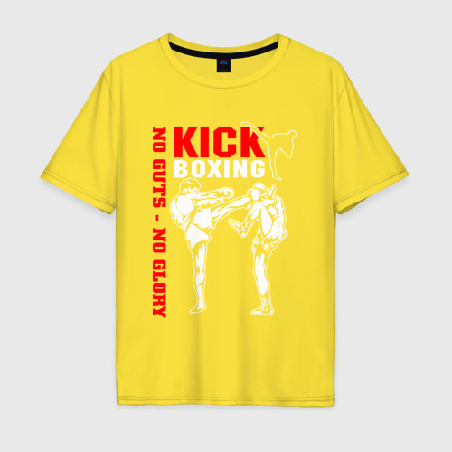 Мужская футболка хлопок Oversize с принтом Kickboxing, вид спереди #2