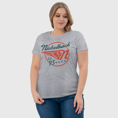 Женская футболка хлопок с принтом Nickelback, фото #4