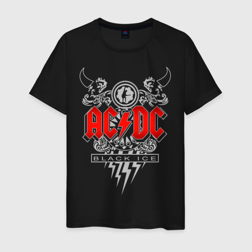 Мужская футболка хлопок с принтом AC/DC, вид спереди #2