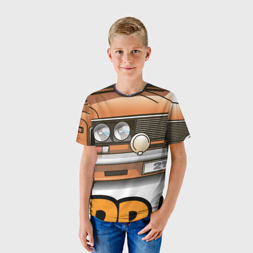 Детская 3D футболка с принтом ВАЗ 2106, фото на моделе #1