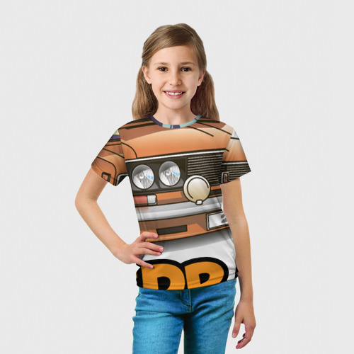 Детская 3D футболка с принтом ВАЗ 2106, вид сбоку #3
