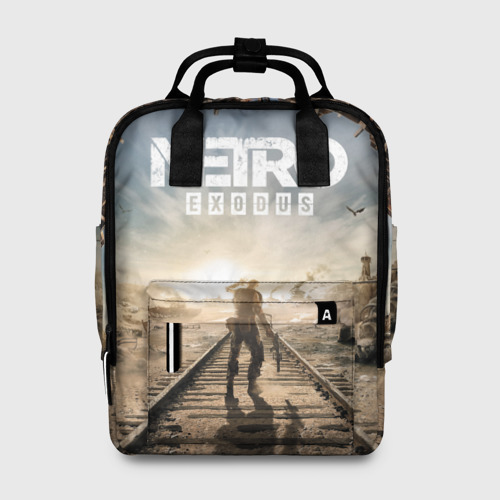 Женский рюкзак 3D с принтом Метро Исход, вид спереди #2