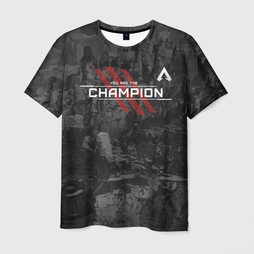 Мужская футболка 3D с принтом You Are The Champion, вид спереди #2