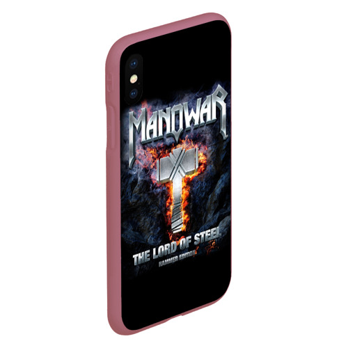 Чехол для iPhone XS Max матовый с принтом Manowar, вид сбоку #3