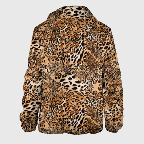 Мужская куртка 3D с принтом Леопард, вид сзади #1