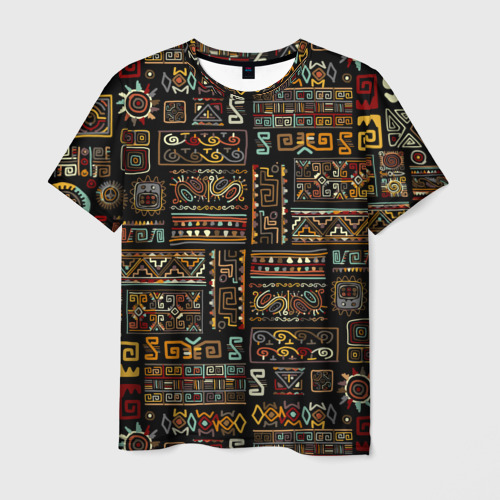 Мужская 3D футболка Этнический орнамент
