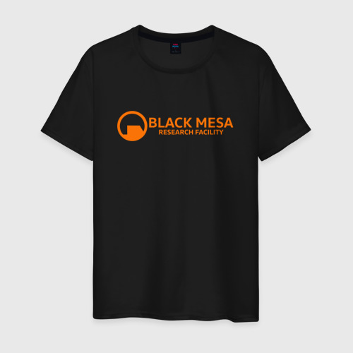 Мужская футболка хлопок с принтом Half-life black Mesa, вид спереди #2