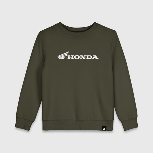 Детский свитшот хлопок с принтом Honda хонда, вид спереди #2