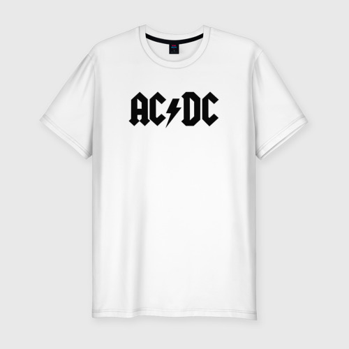 Мужская футболка хлопок Slim с принтом AC/DC, вид спереди #2