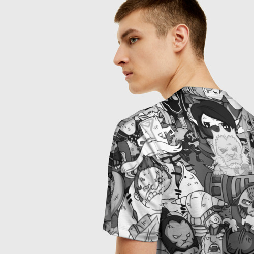 Мужская 3D футболка с принтом Дота 2, вид сзади #2
