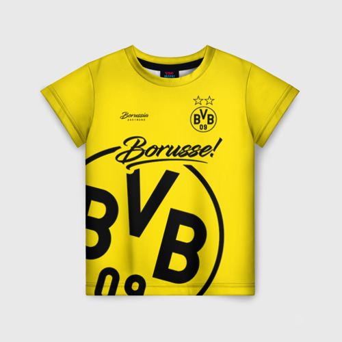 Детская футболка 3D с принтом Боруссия Дортмунд, вид спереди #2