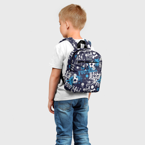 Детский рюкзак 3D с принтом Football, фото на моделе #1