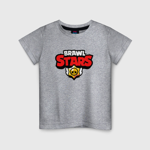 Детская футболка хлопок с принтом Brawl Stars, вид спереди #2