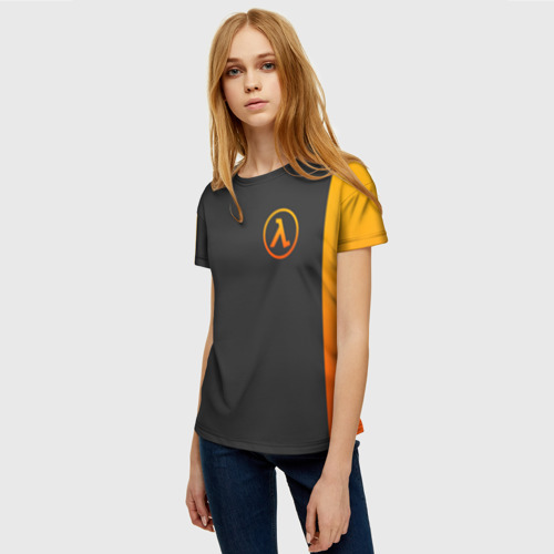 Женская футболка 3D с принтом HALF-LIFE, фото на моделе #1