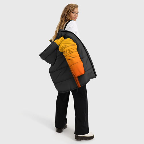 Женская зимняя куртка 3D с принтом Half-life, вид сбоку #3