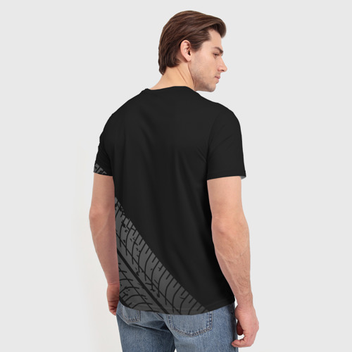 Мужская футболка 3D с принтом Mercedes, вид сзади #2