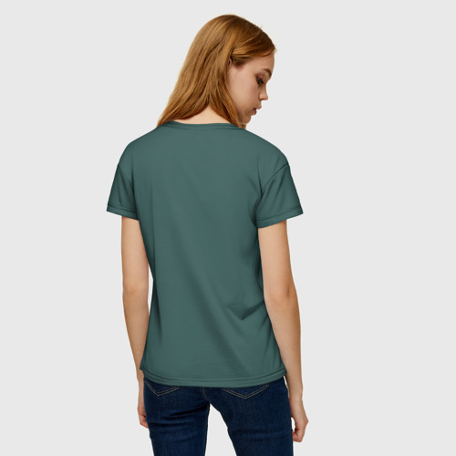 Женская футболка 3D с принтом Подозрительный страус, вид сзади #2