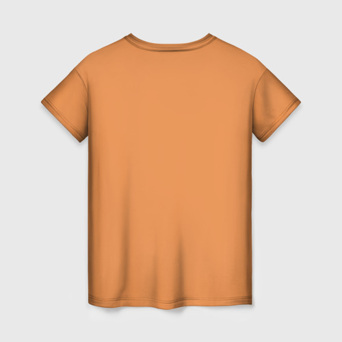Женская футболка 3D с принтом Лиса с языком, вид сзади #1
