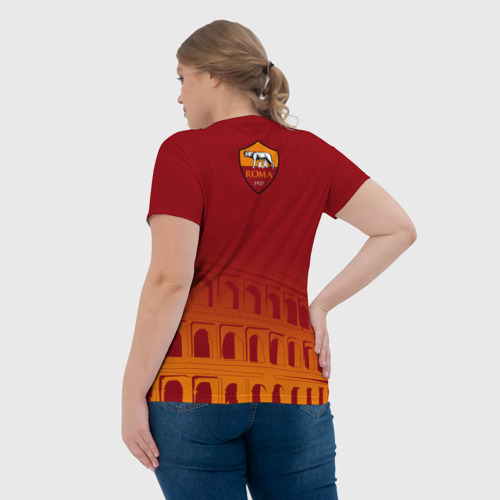 Женская футболка 3D с принтом Рома, вид сзади #2