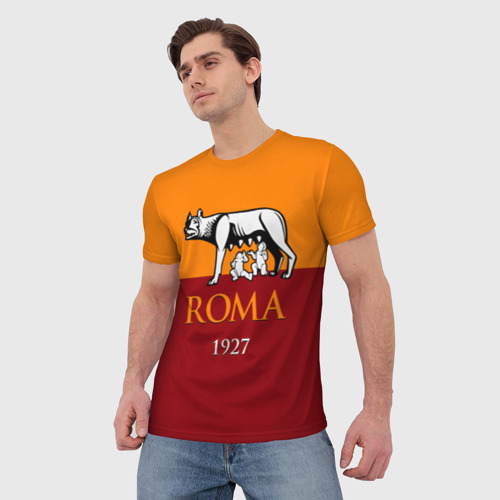 Мужская футболка 3D с принтом Рома, фото на моделе #1