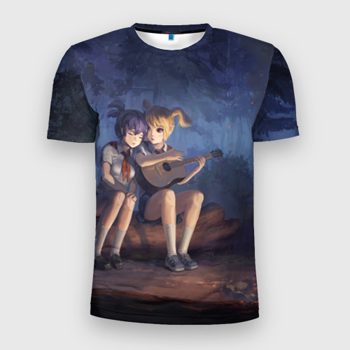 Мужская футболка 3D Slim с принтом Бесконечное лето: Лена и Алиса, вид спереди #2