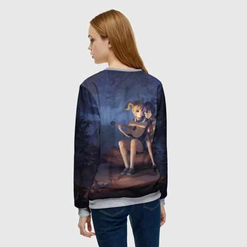 Женский свитшот 3D с принтом Бесконечное лето: Лена и Алиса, вид сзади #2