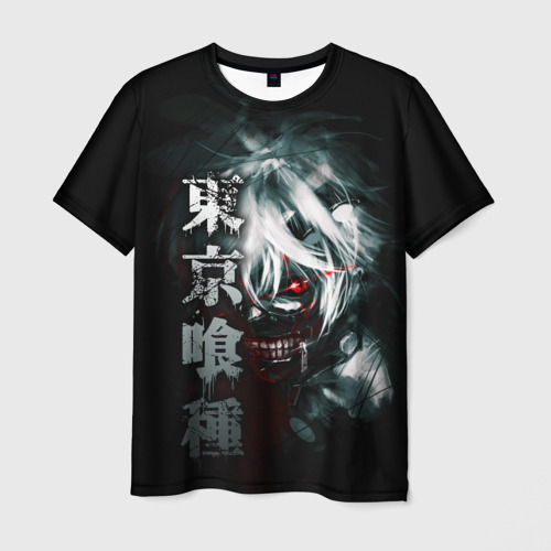 Мужская футболка 3D с принтом Токийский гуль, вид спереди #2