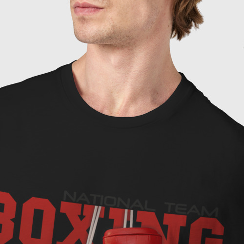 Мужская футболка хлопок с принтом National Team Boxing, фото #4