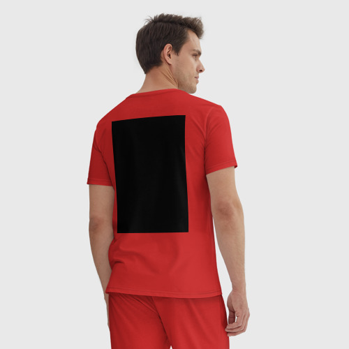 Мужская пижама хлопок с принтом Подсветка синтаксиса кода, вид сзади #2